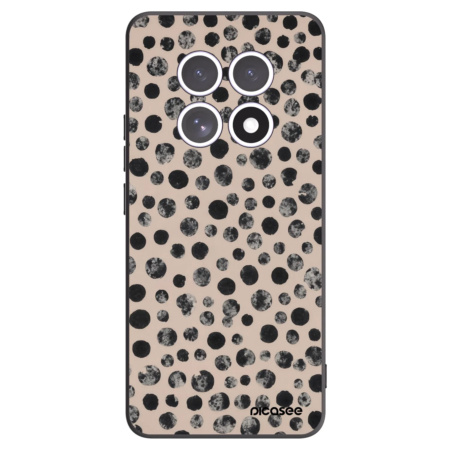Picasee Μαύρη θήκη σιλικόνης για Xiaomi Redmi Note 15 - Dots