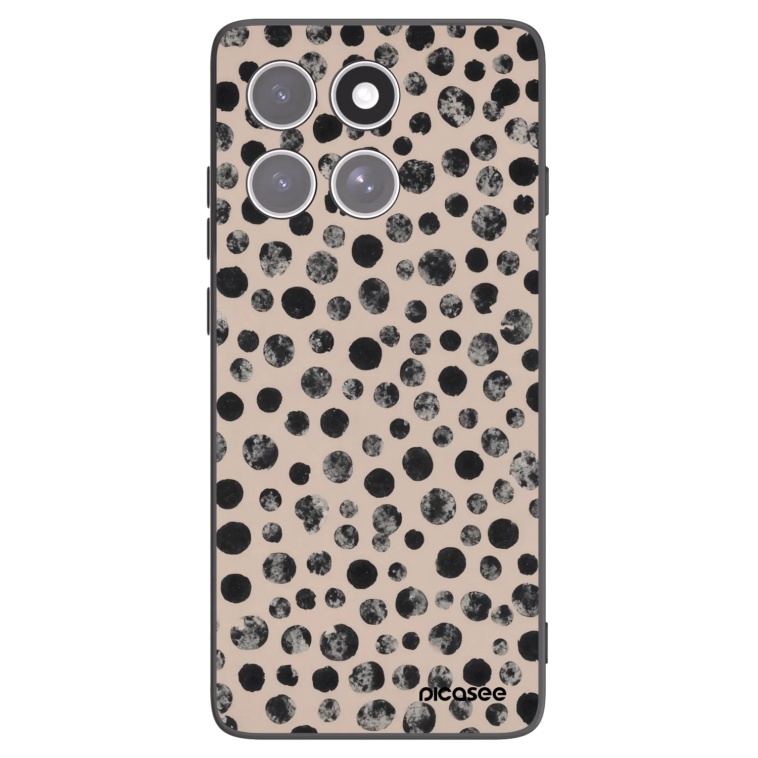 Picasee Μαύρη θήκη σιλικόνης για Motorola Edge 60 Fusion - Dots