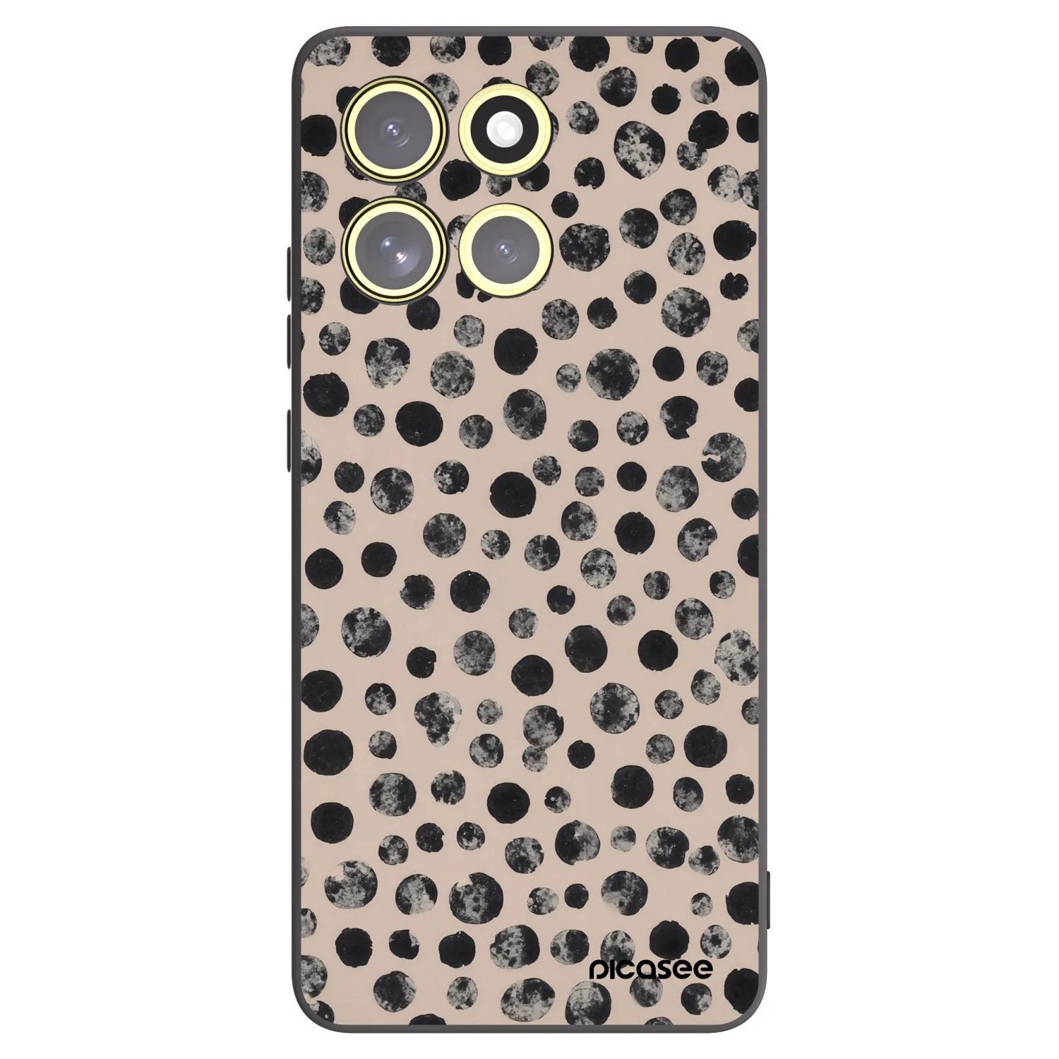 Picasee Μαύρη θήκη σιλικόνης για Motorola Moto G86 Power 5G - Dots