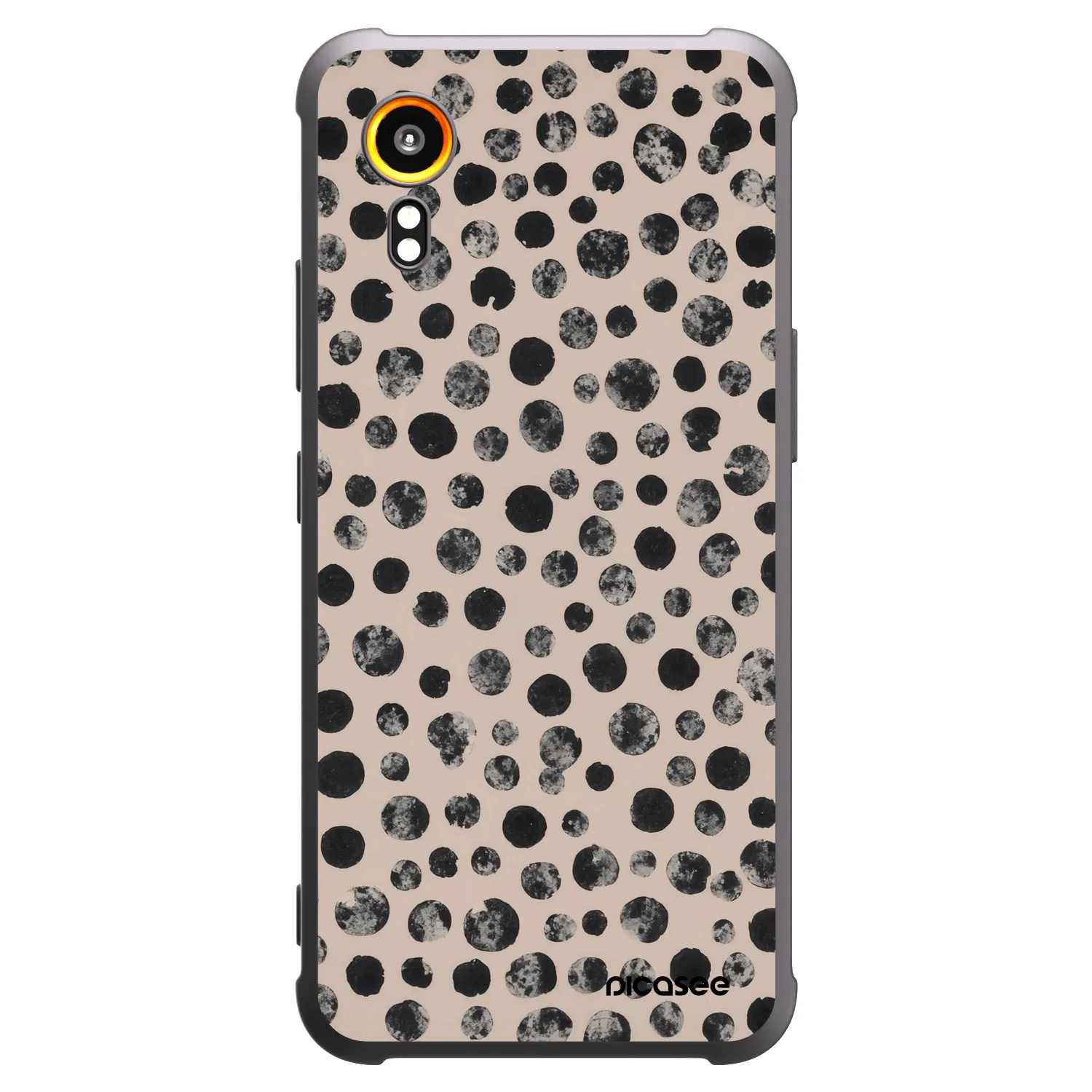 Picasee Μαύρη θήκη σιλικόνης για Samsung Galaxy Xcover 7 - Dots