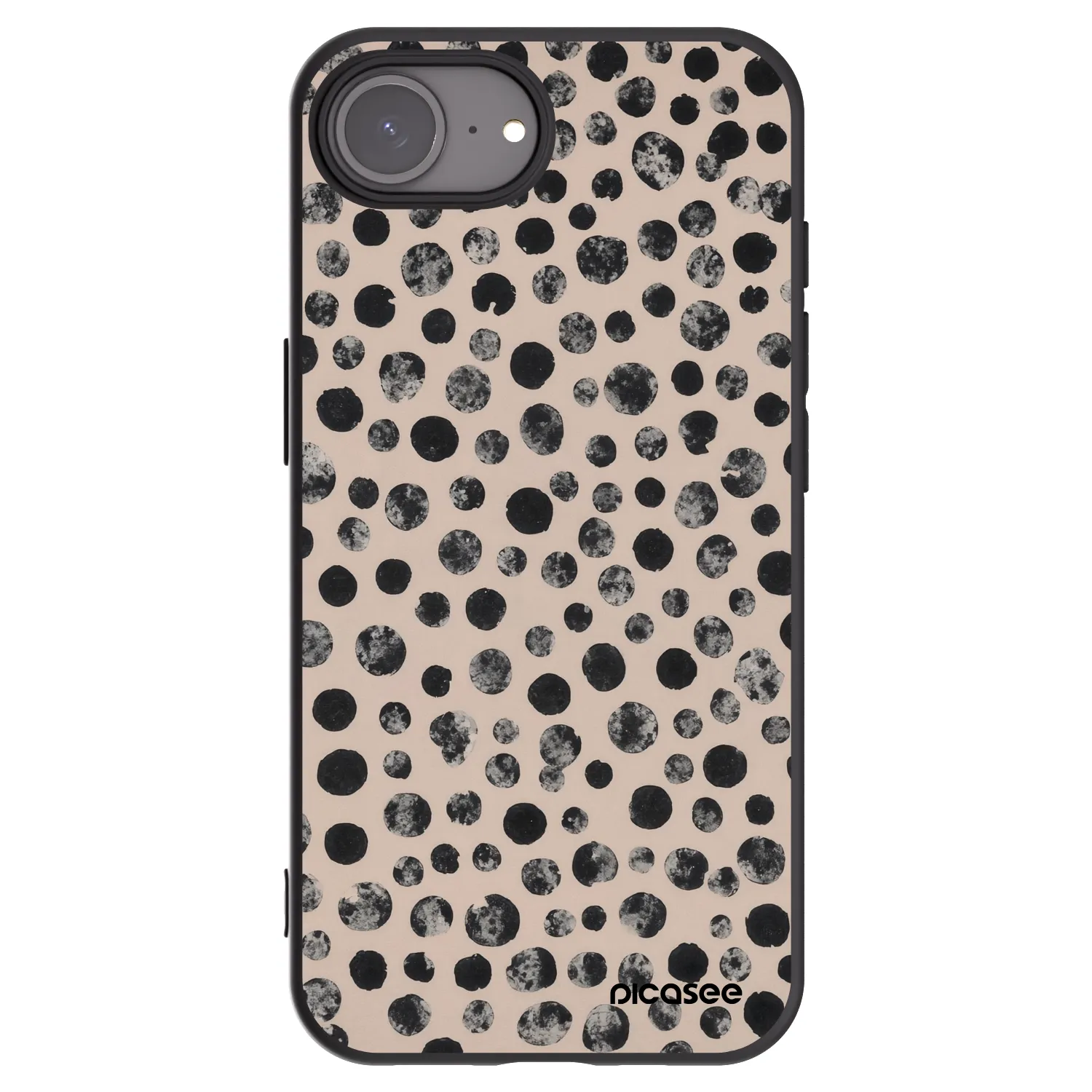 Picasee Μαύρη θήκη σιλικόνης για Apple iPhone 17e - Dots