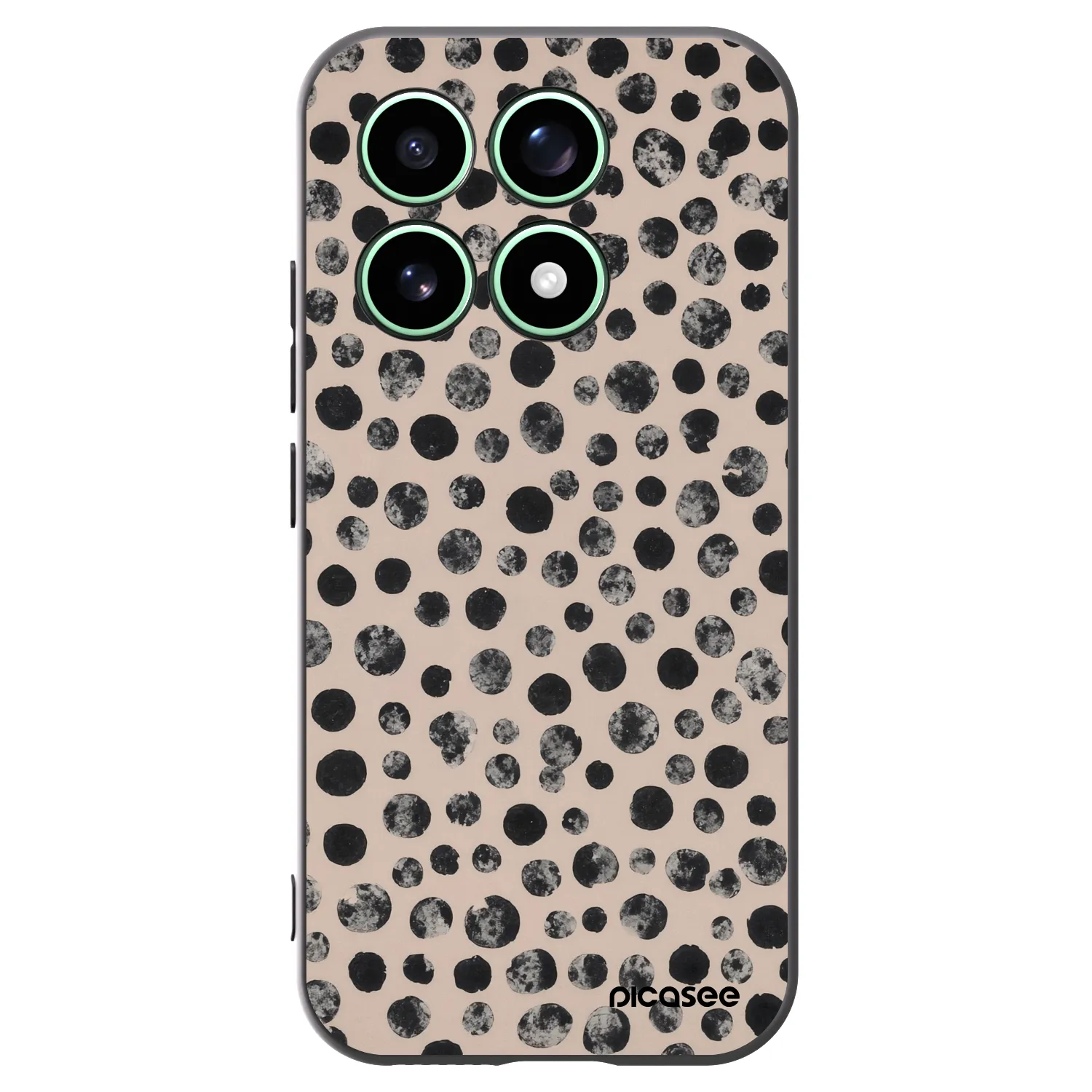Picasee Μαύρη θήκη σιλικόνης για Xiaomi 17 - Dots