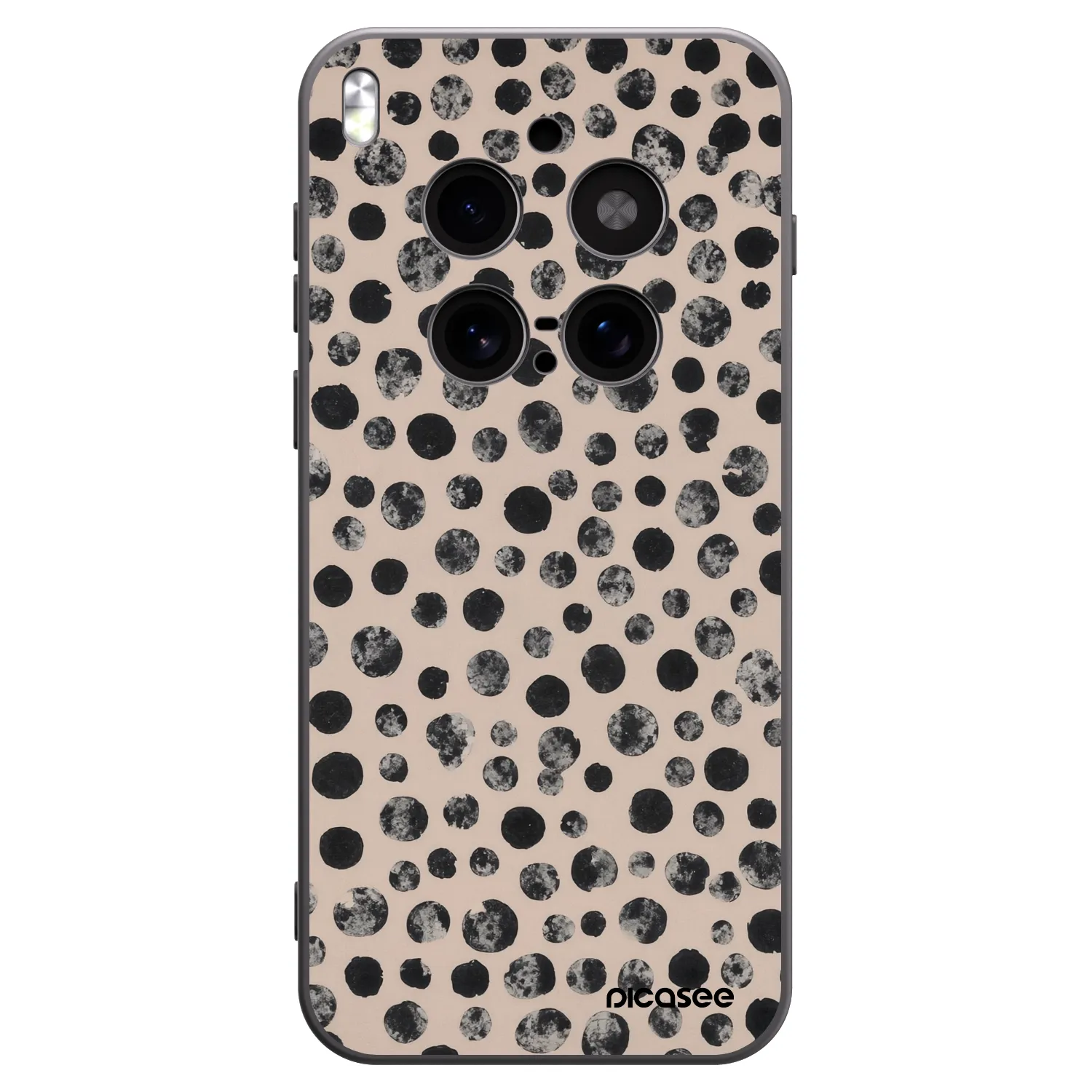 Picasee Μαύρη θήκη σιλικόνης για Vivo X300 Pro - Dots