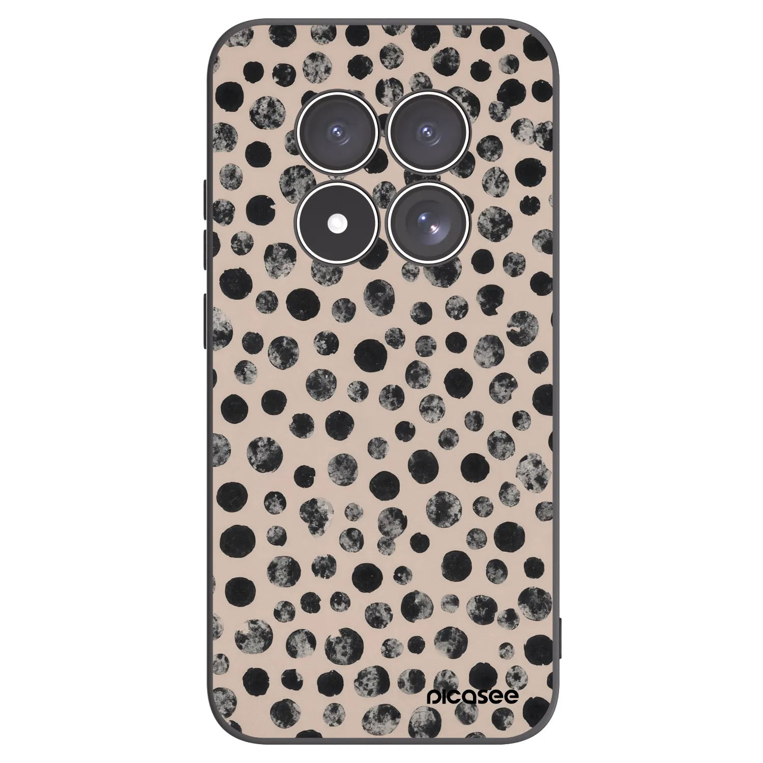 Picasee Μαύρη θήκη σιλικόνης για Xiaomi Redmi Note 15 Pro 5G - Dots