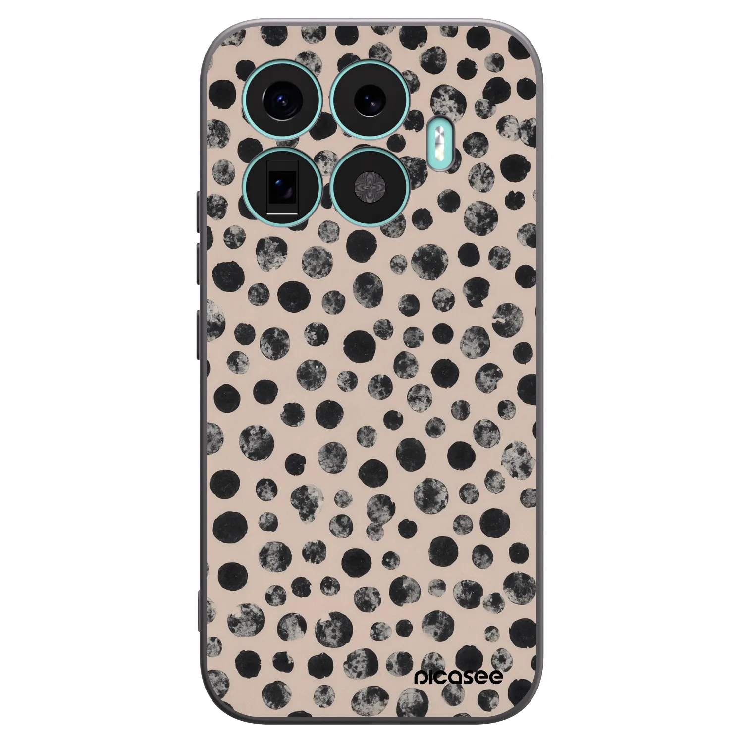Picasee Μαύρη θήκη σιλικόνης για Xiaomi 17T - Dots