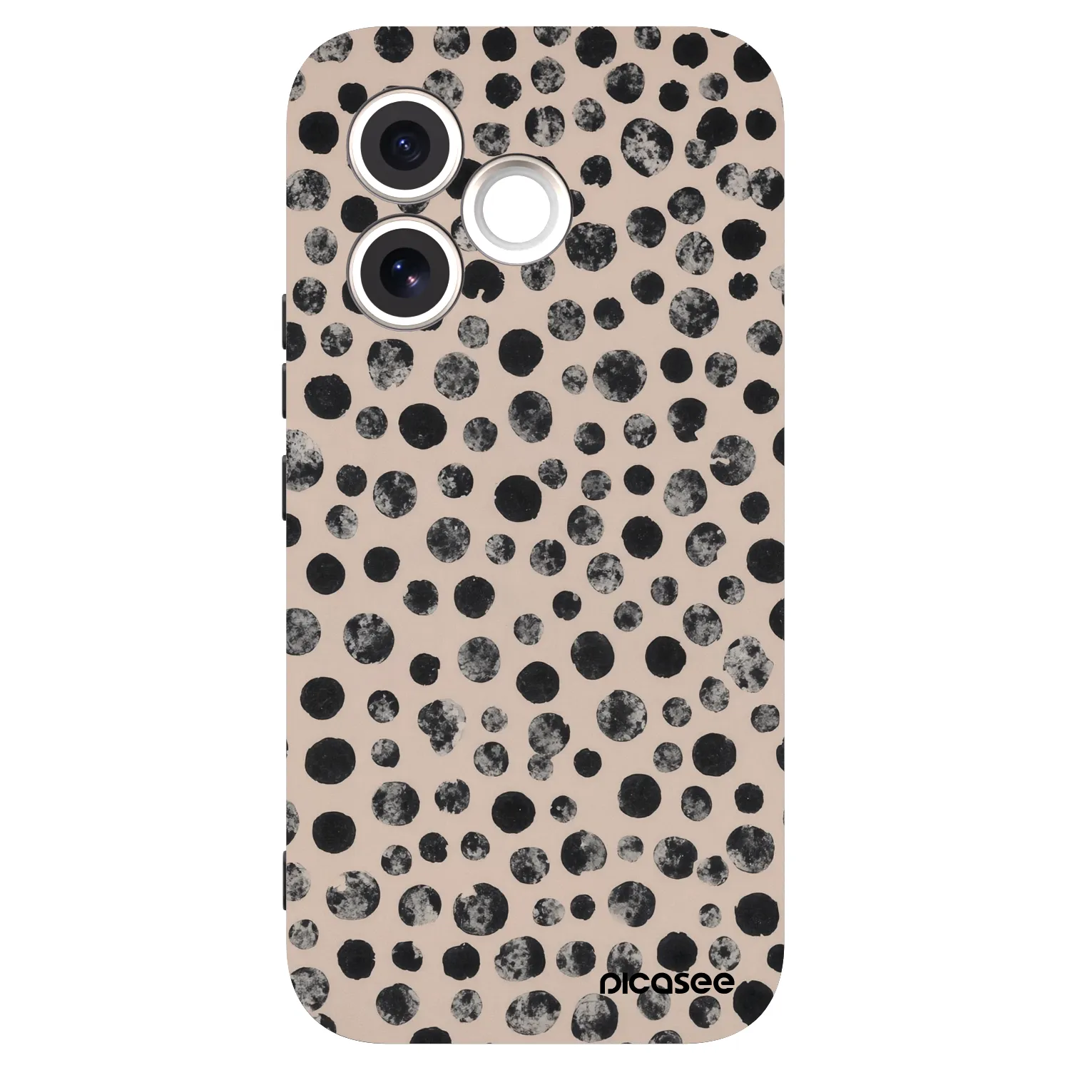 Picasee Μαύρη θήκη σιλικόνης για Honor 600 Lite - Dots