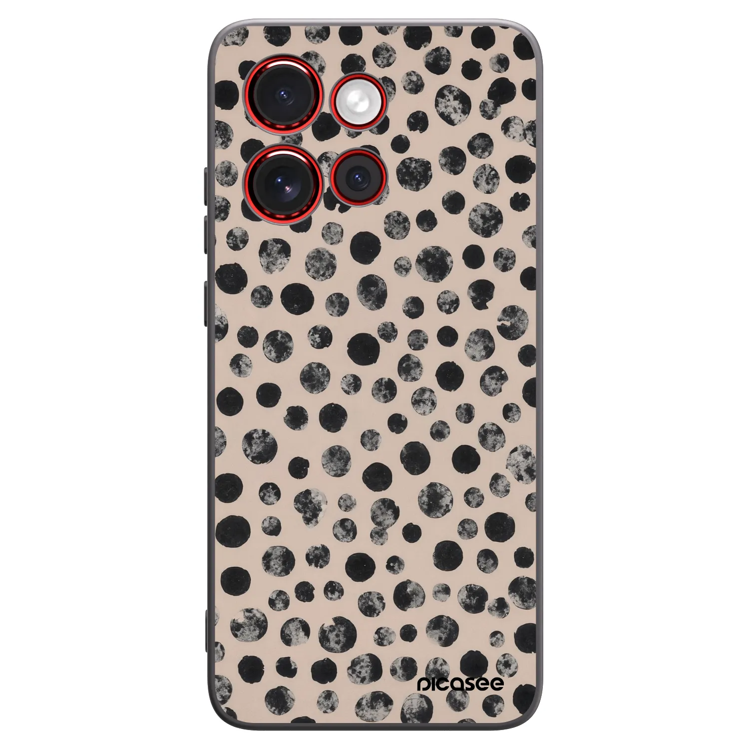 Picasee Μαύρη θήκη σιλικόνης για Motorola Edge 60 Neo 5G - Dots
