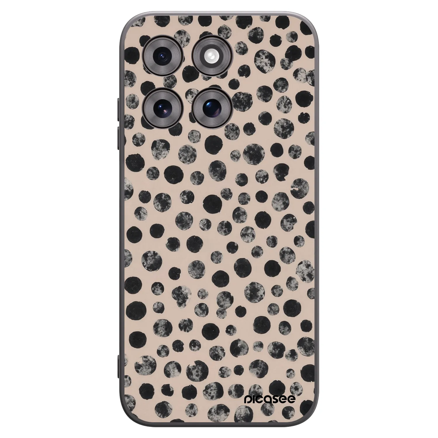 Picasee Μαύρη θήκη σιλικόνης για Motorola Moto G77 - Dots