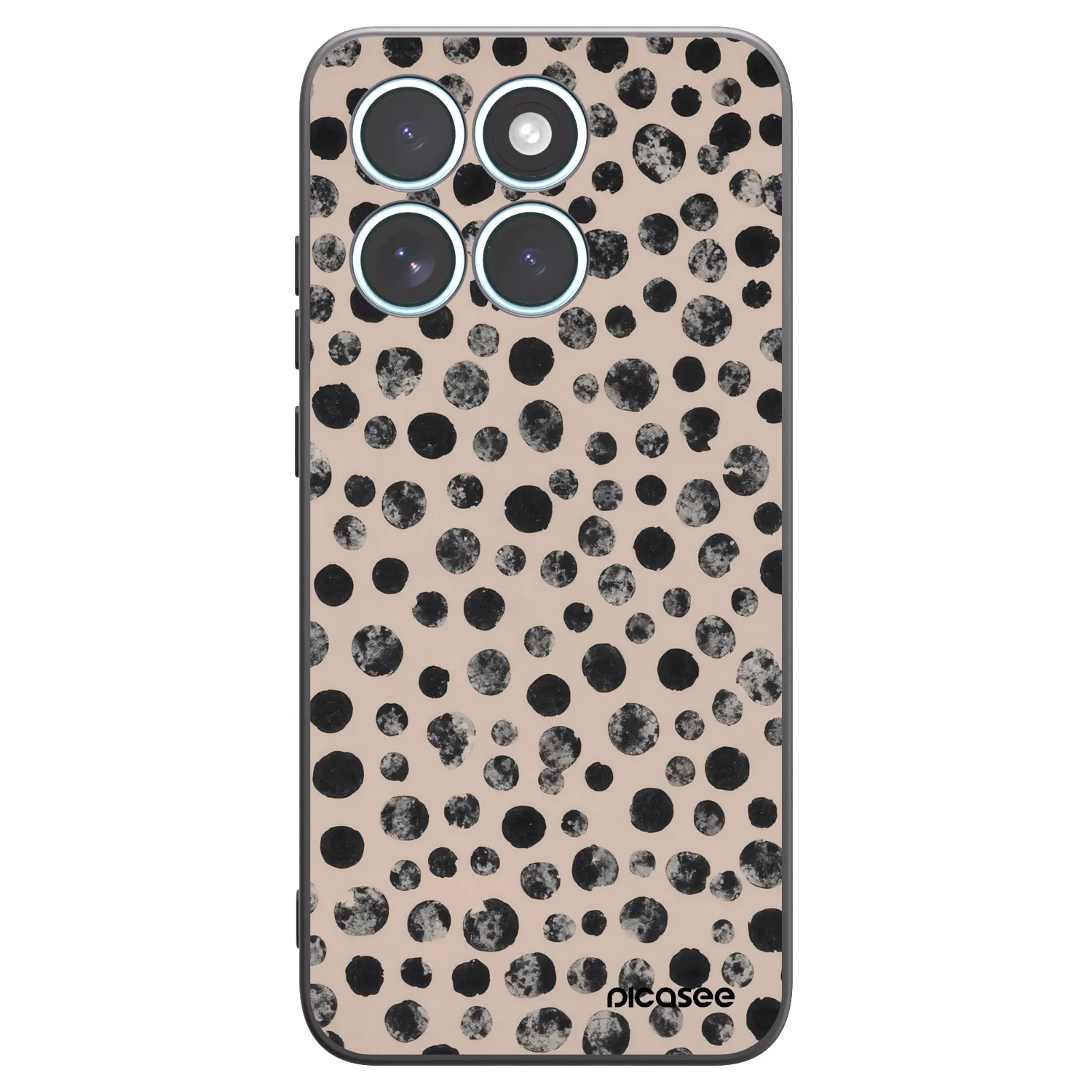 Picasee Μαύρη θήκη σιλικόνης για Motorola Edge 70 Fusion - Dots