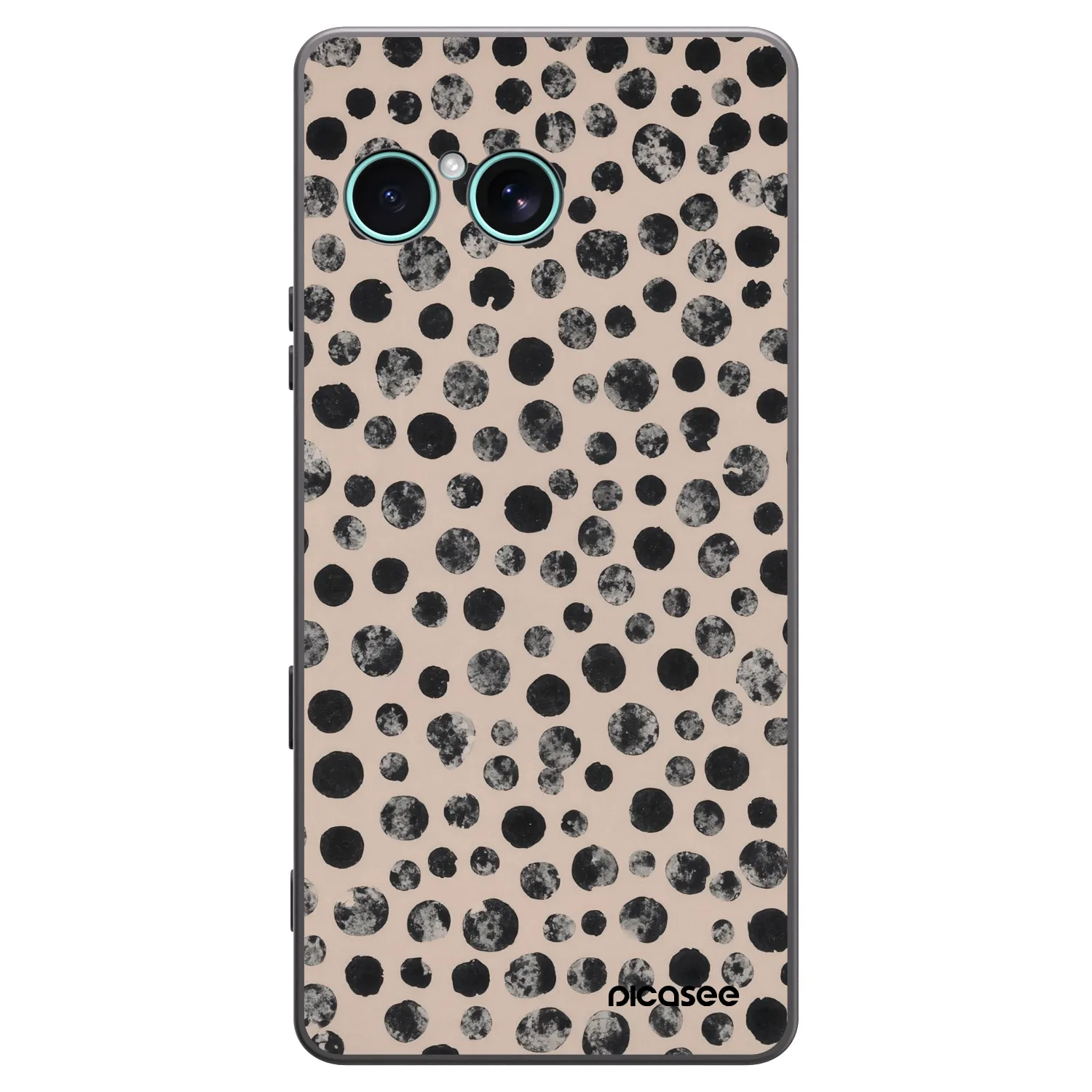 Picasee Μαύρη θήκη σιλικόνης για Sony Xperia 10 VII - Dots