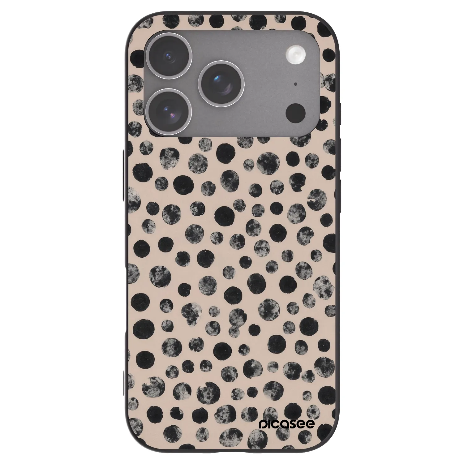Picasee Μαύρη θήκη σιλικόνης για Apple iPhone 18 Pro - Dots