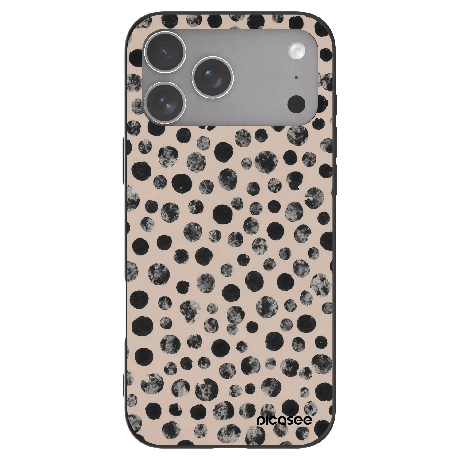 Picasee Μαύρη θήκη σιλικόνης για Apple iPhone 18 Pro Max - Dots