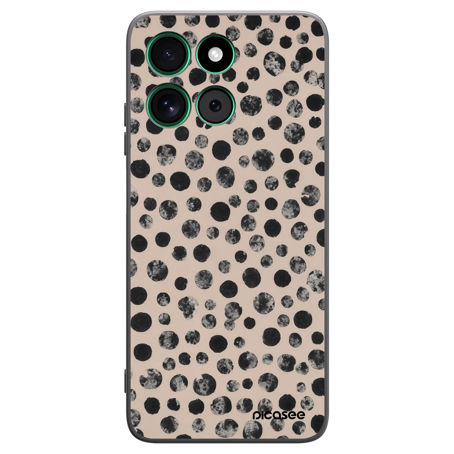 Picasee Μαύρη θήκη σιλικόνης για Motorola Moto G57 Power - Dots