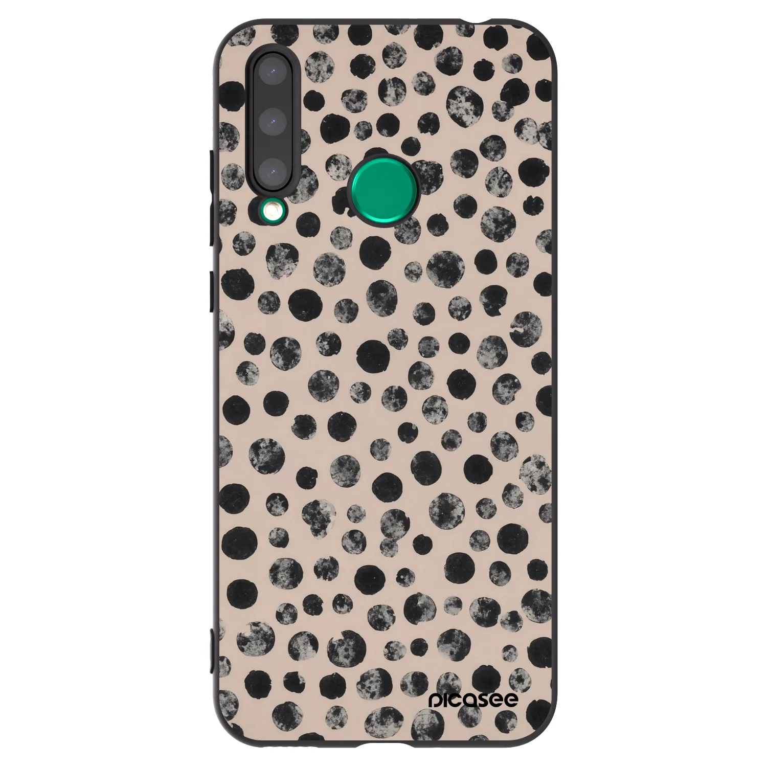 Picasee Μαύρη θήκη σιλικόνης για Honor 20 Lite - Dots