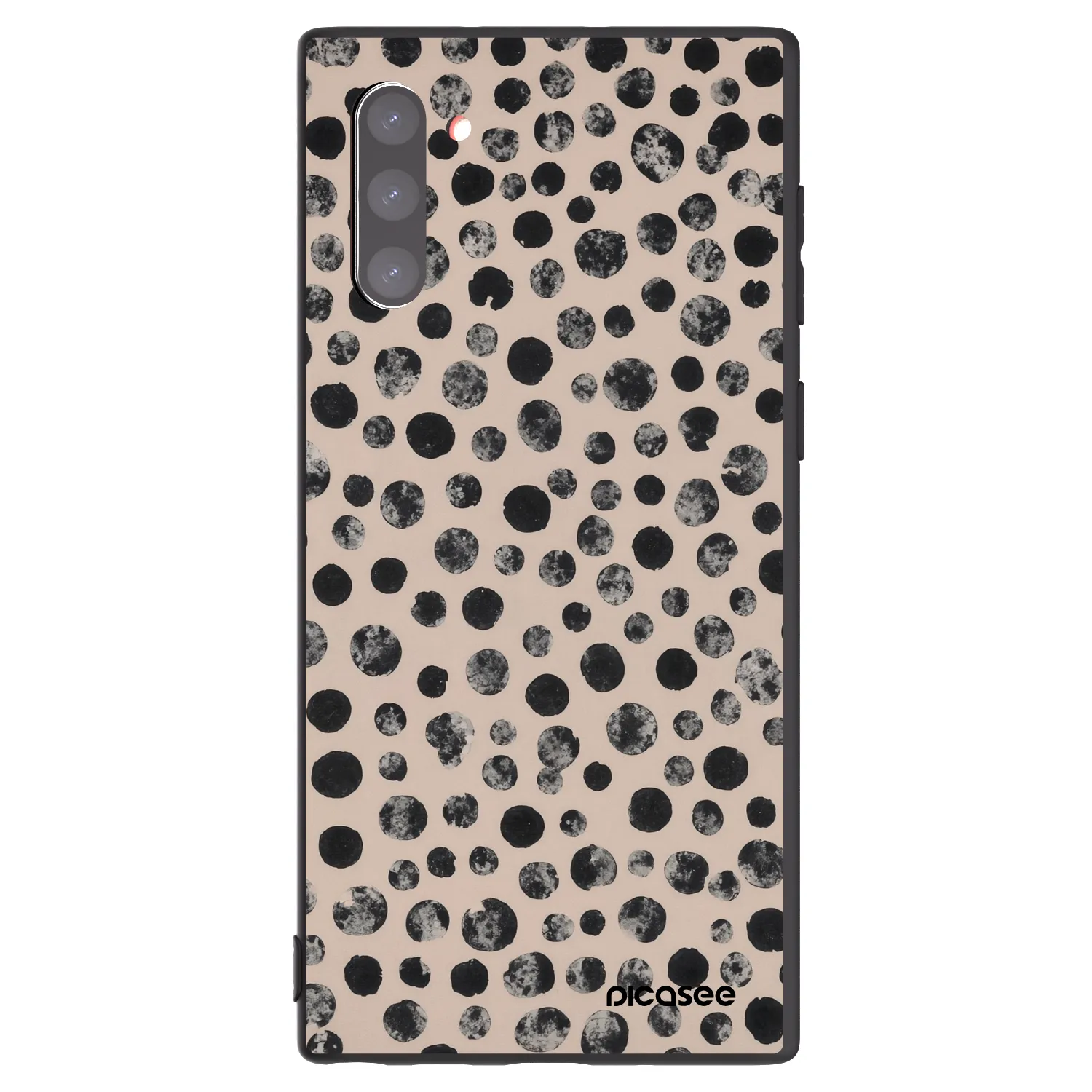 Picasee Μαύρη θήκη σιλικόνης για Samsung Galaxy Note 10 N970F - Dots