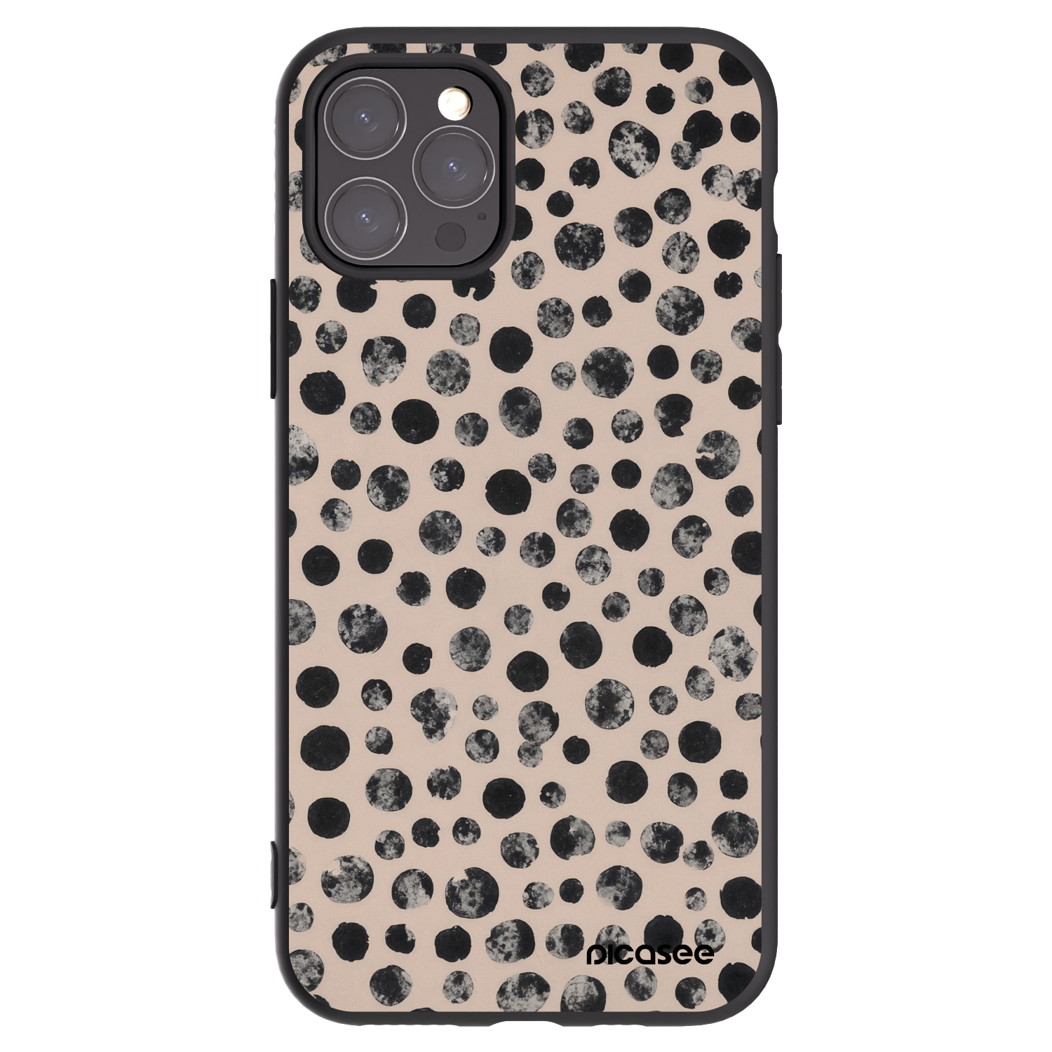 Picasee Μαύρη θήκη σιλικόνης για Apple iPhone 11 Pro - Dots