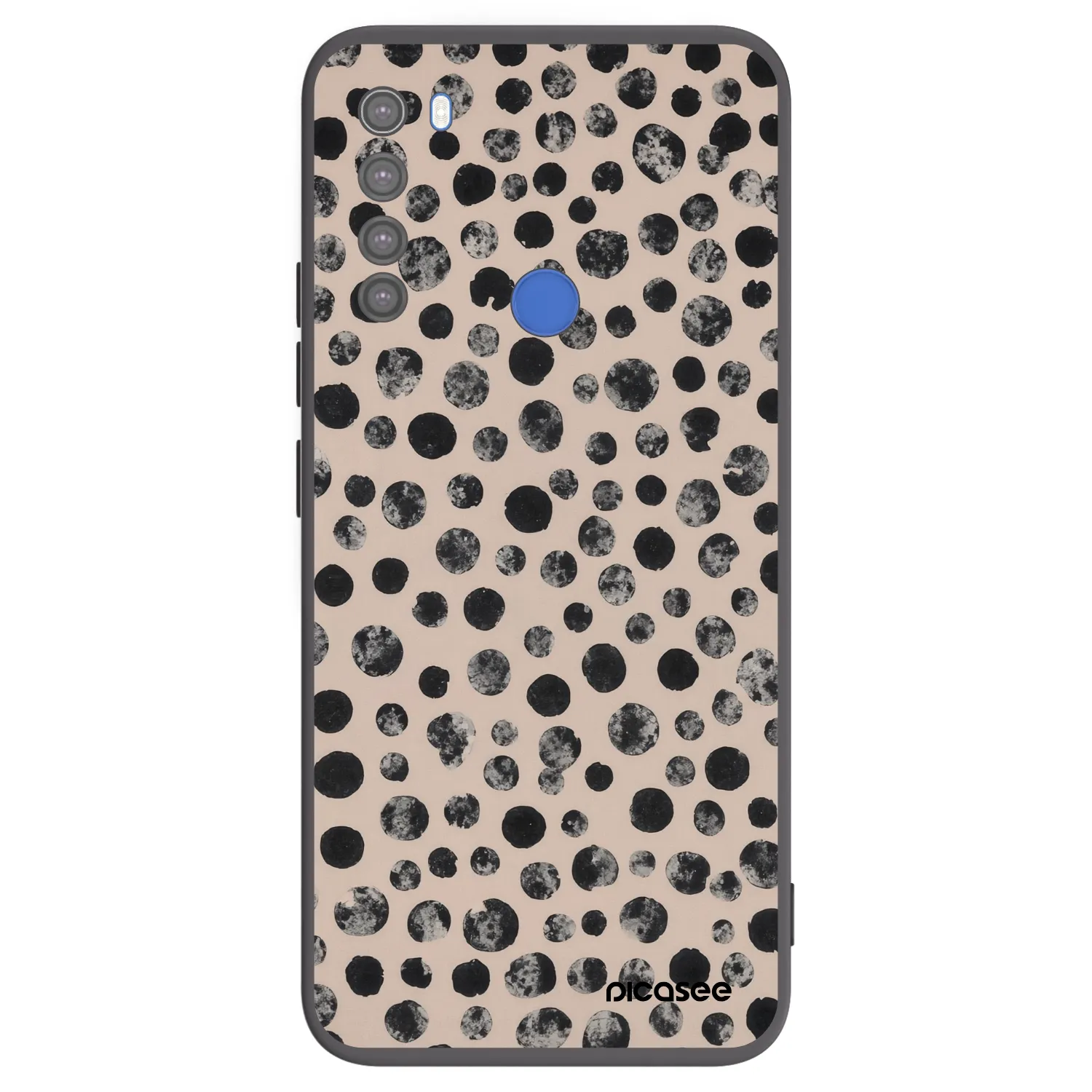 Picasee Μαύρη θήκη σιλικόνης για Xiaomi Redmi Note 8T - Dots