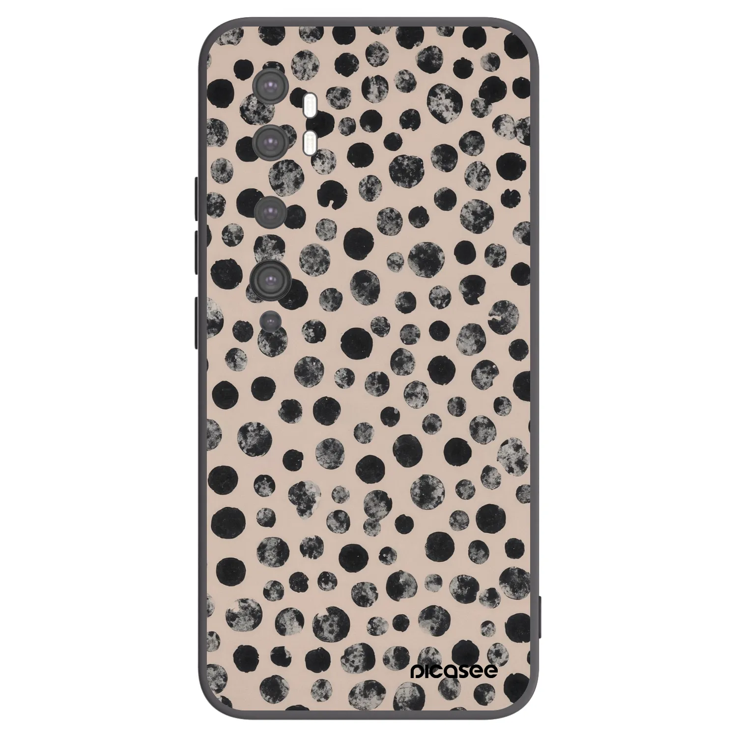 Picasee Μαύρη θήκη σιλικόνης για Xiaomi Mi Note 10 (Pro) - Dots
