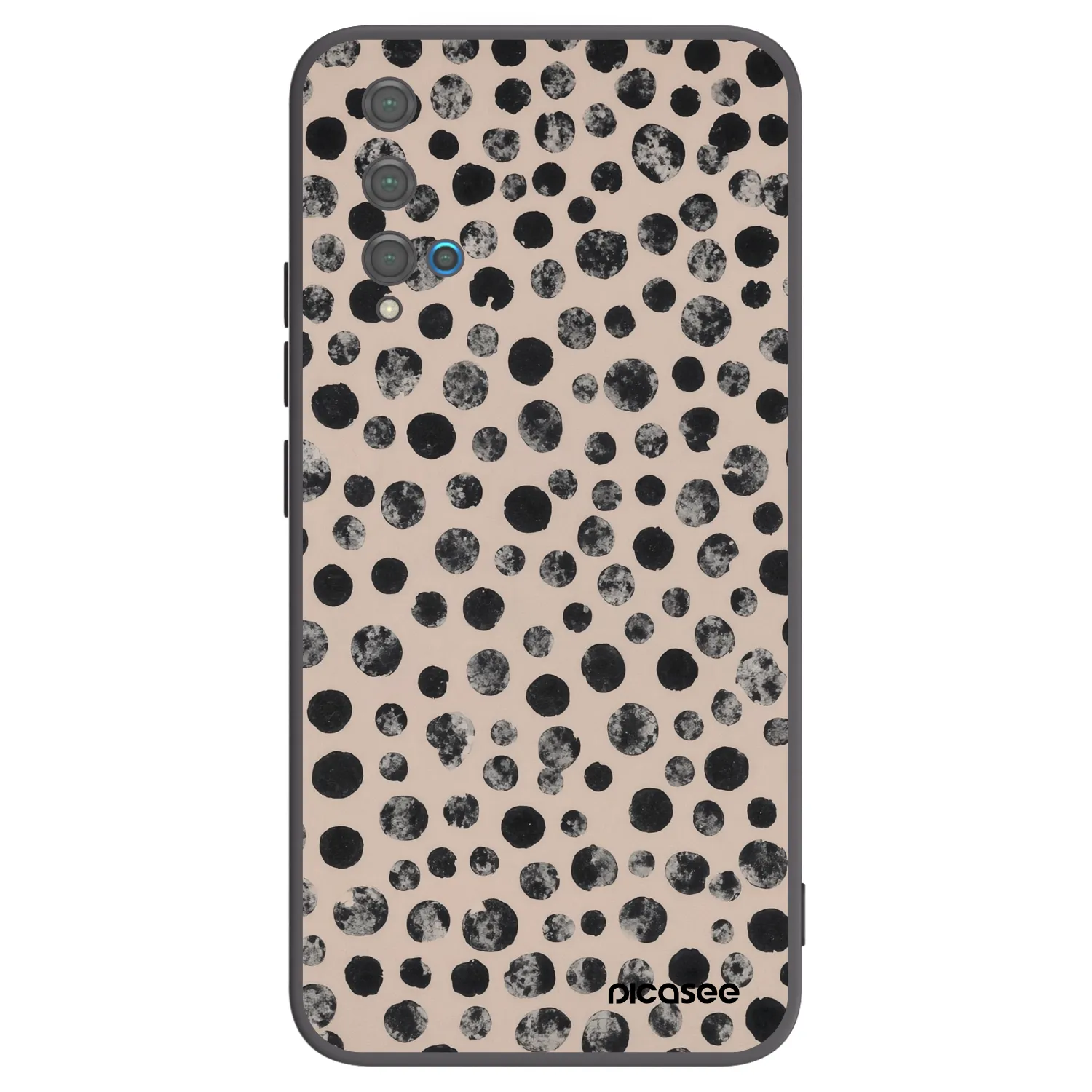 Picasee Μαύρη θήκη σιλικόνης για Huawei Nova 5T - Dots