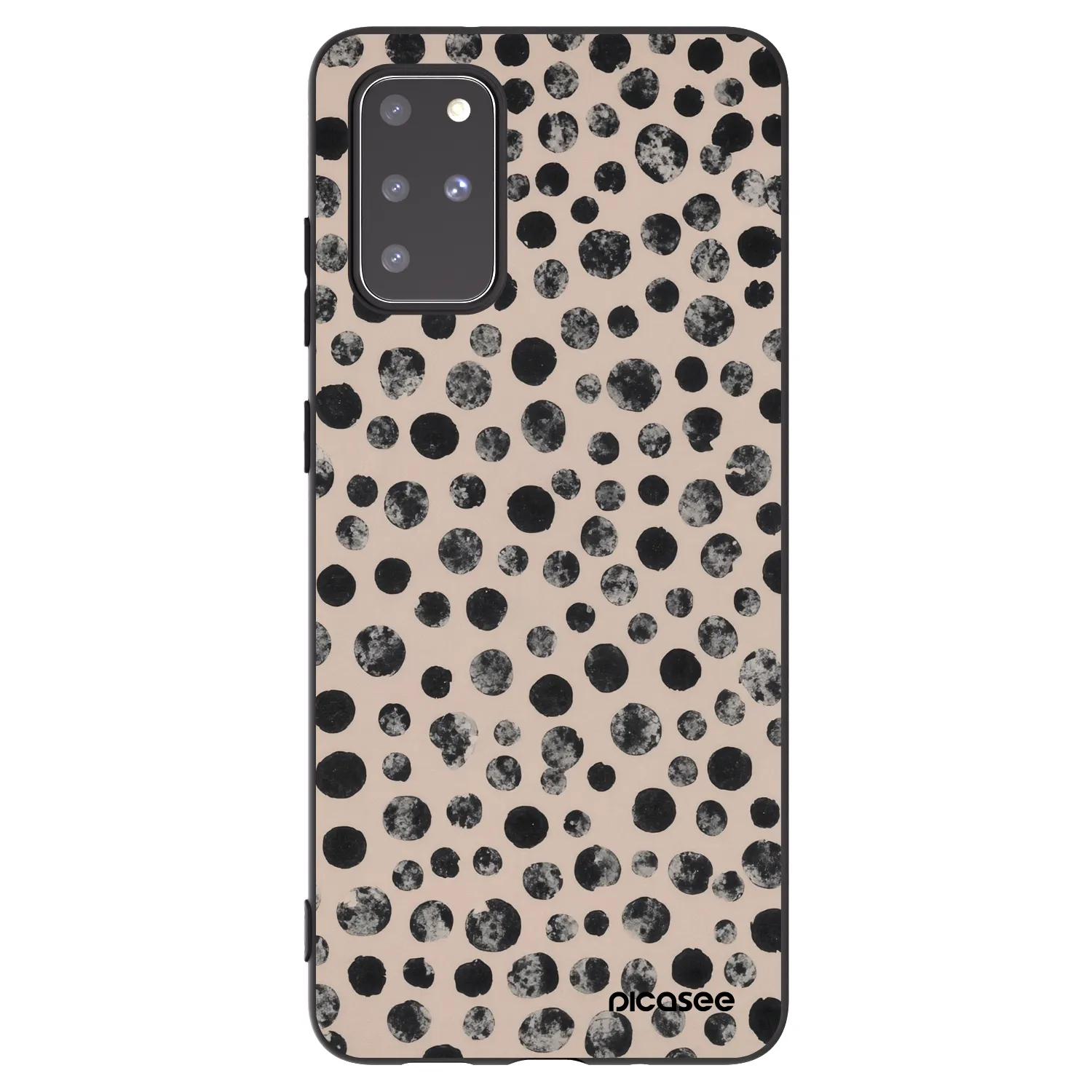 Picasee Μαύρη θήκη σιλικόνης για Samsung Galaxy S20+ G985F - Dots