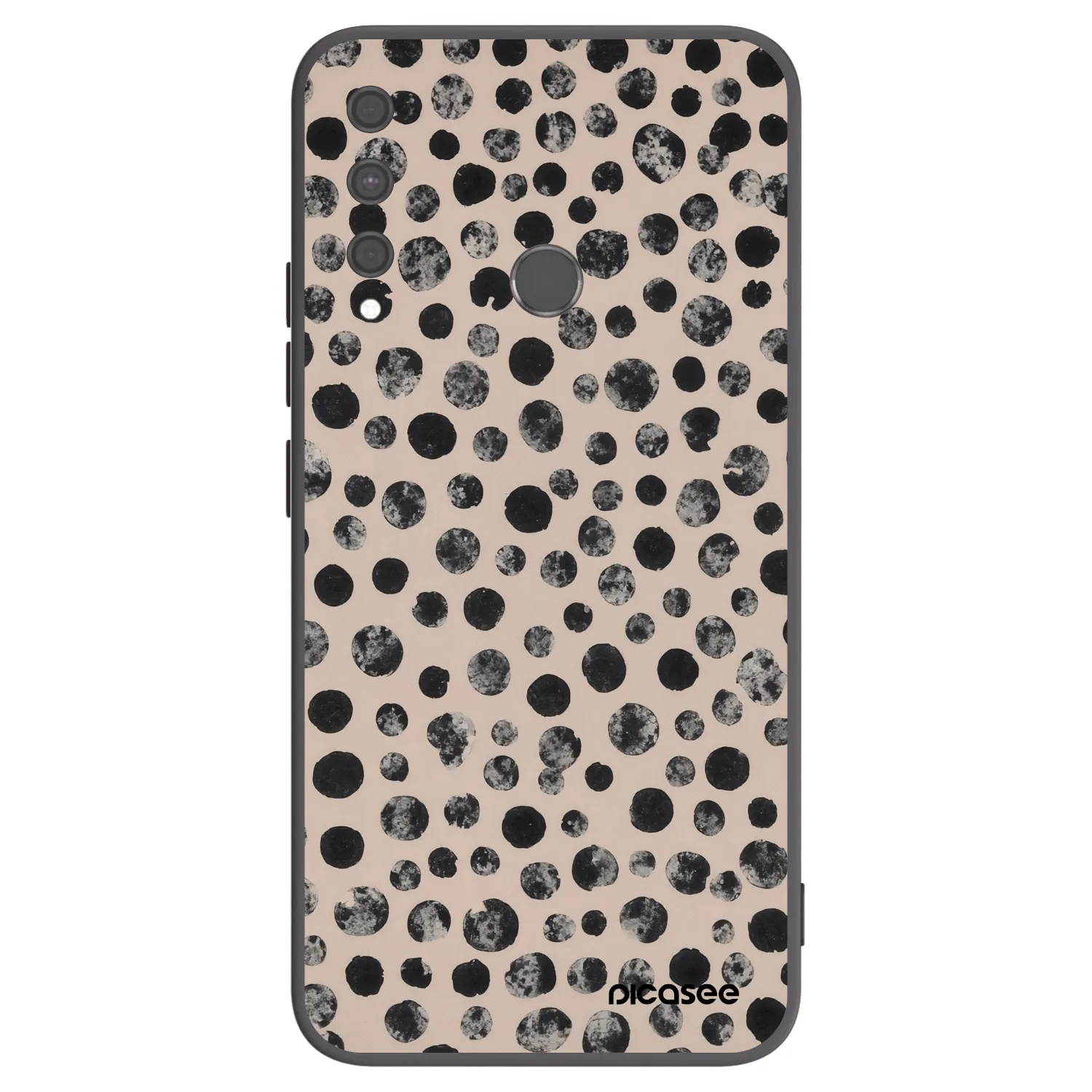 Picasee Μαύρη θήκη σιλικόνης για Huawei P40 Lite E - Dots