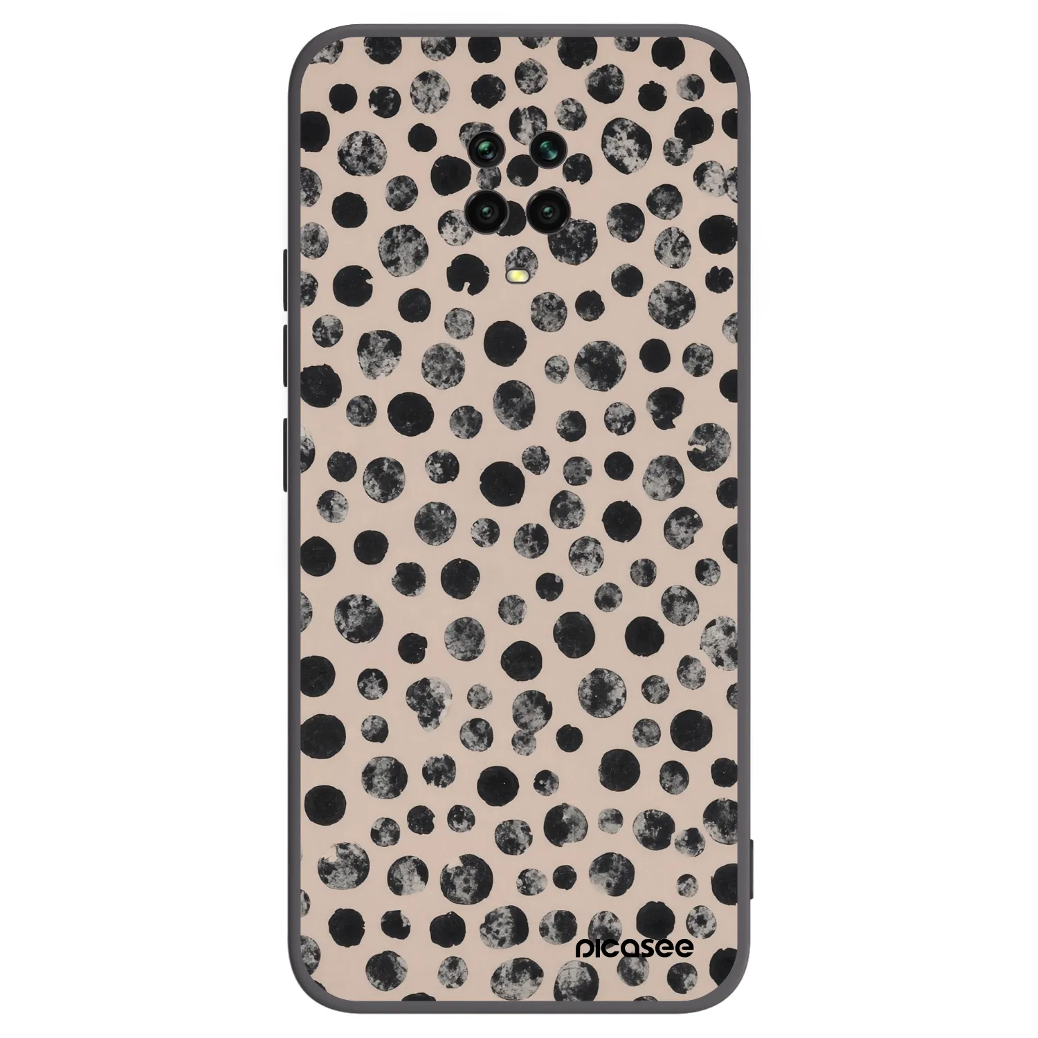 Picasee Μαύρη θήκη σιλικόνης για Xiaomi Redmi Note 9 Pro - Dots