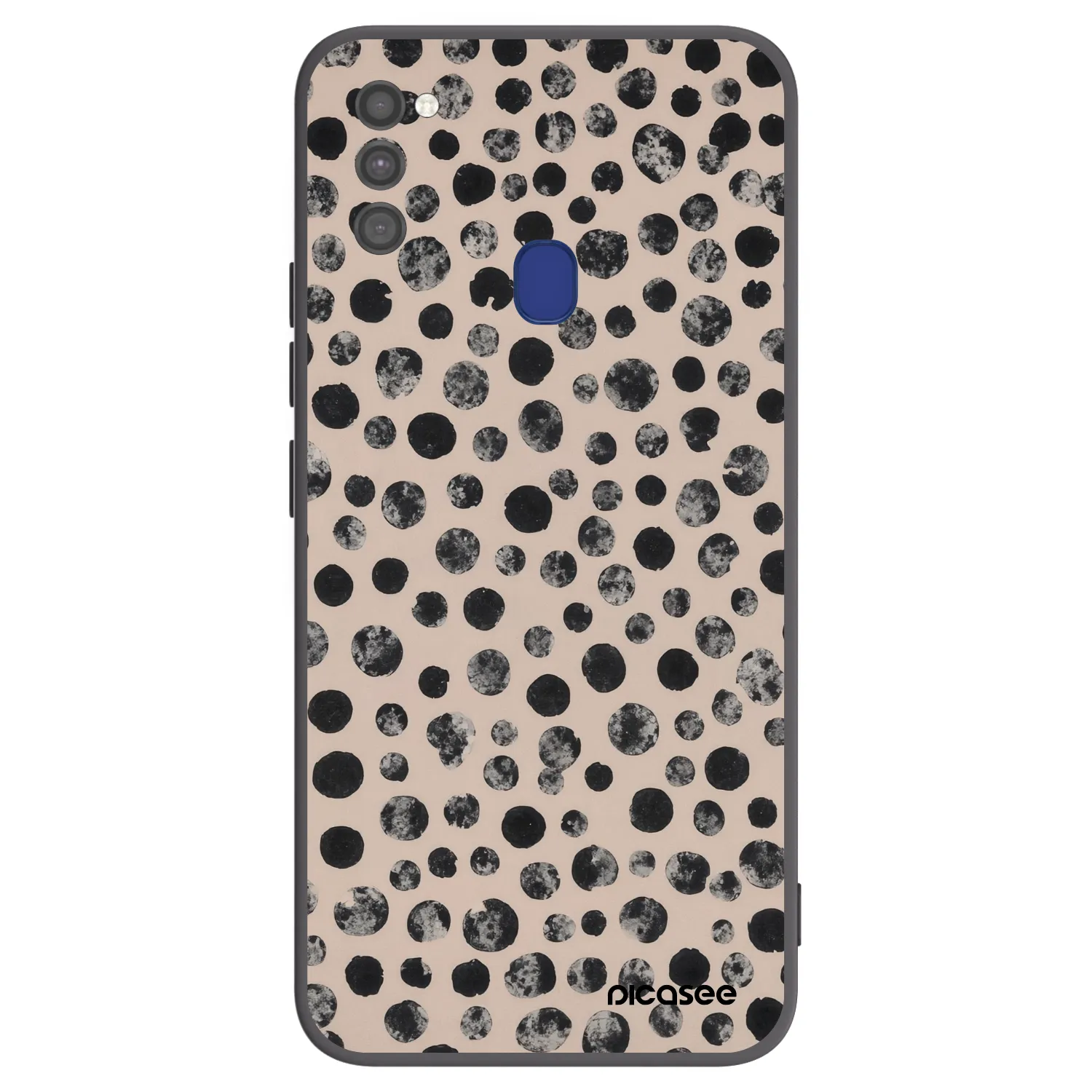Picasee Μαύρη θήκη σιλικόνης για Samsung Galaxy M21 M215F - Dots