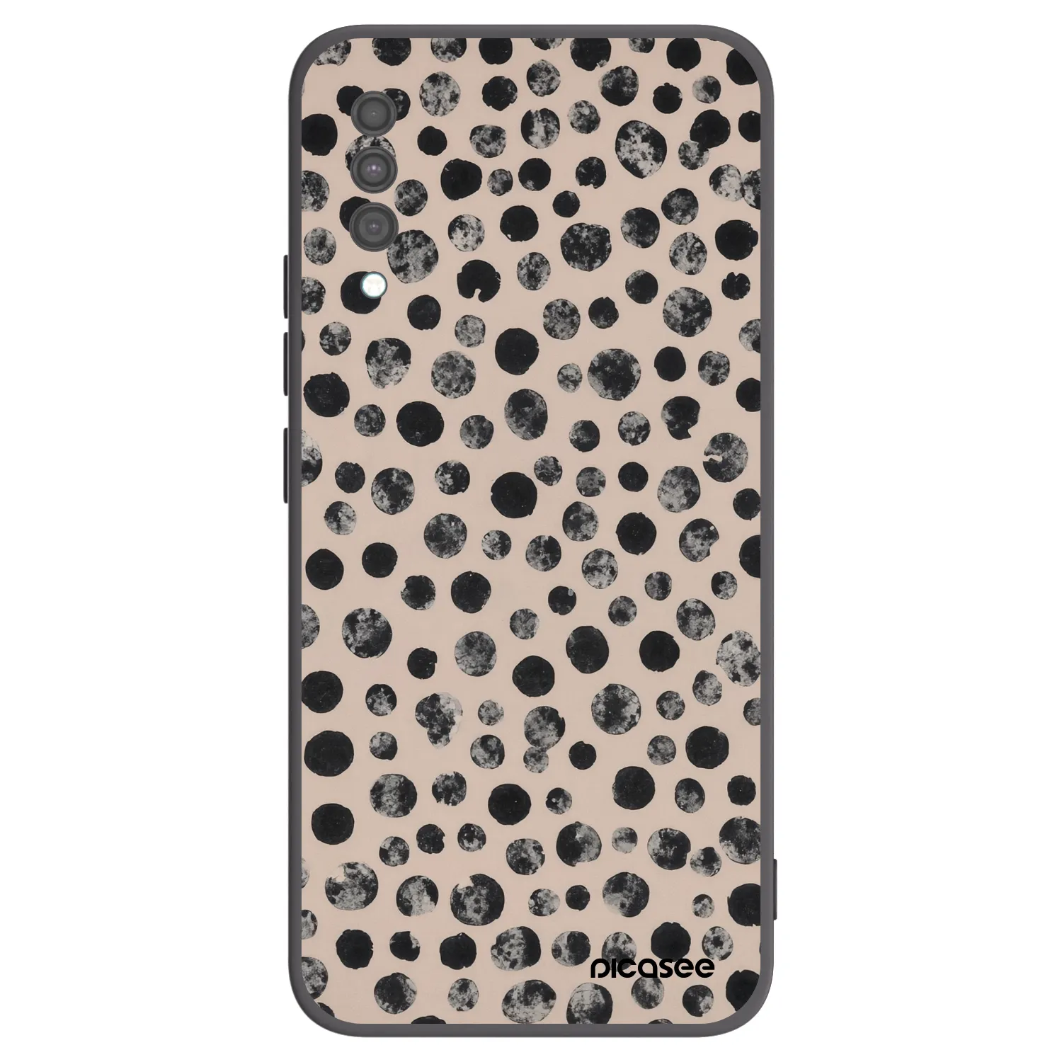 Picasee Μαύρη θήκη σιλικόνης για Samsung Galaxy A30s A307F - Dots