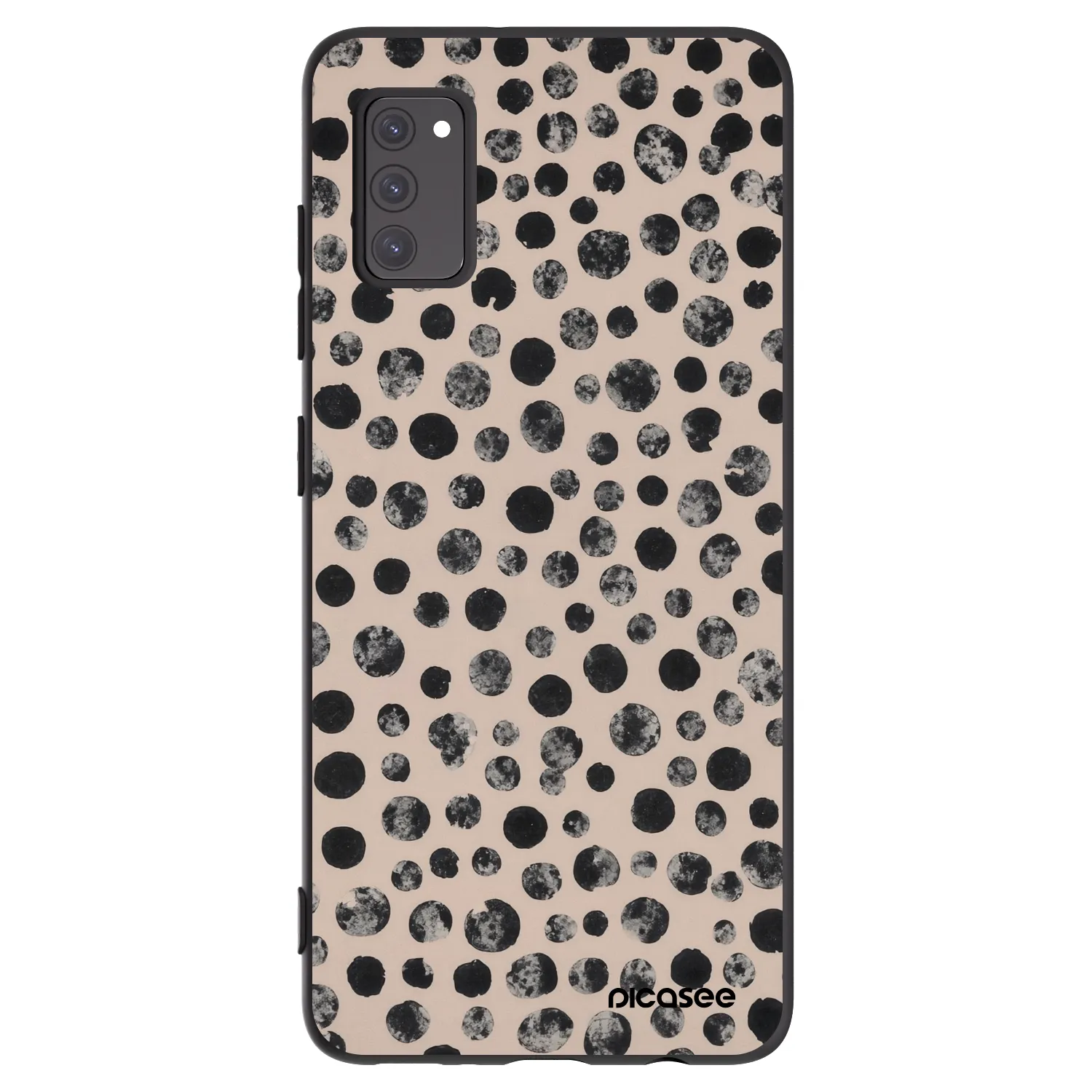 Picasee Μαύρη θήκη σιλικόνης για Samsung Galaxy A41 A415F - Dots