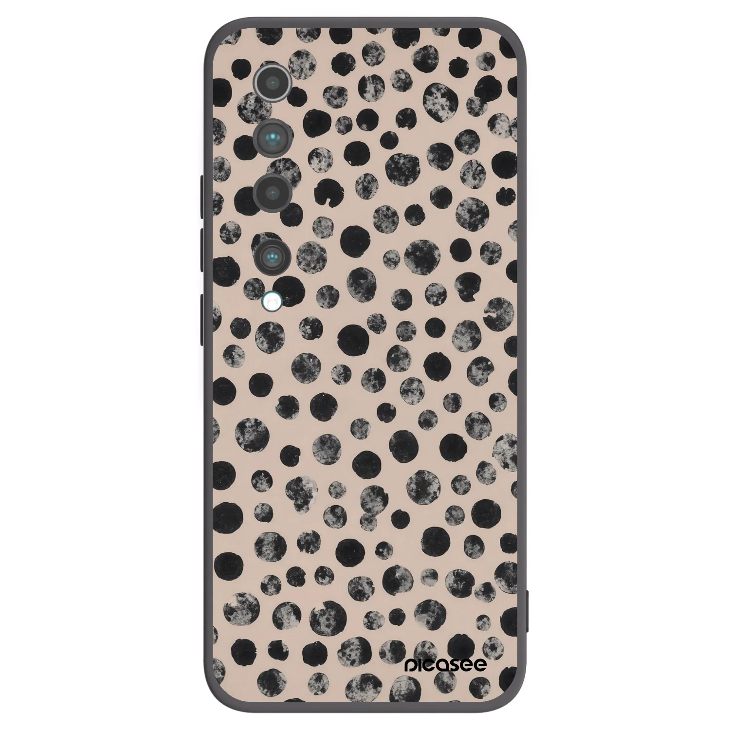 Picasee Μαύρη θήκη σιλικόνης για Xiaomi Mi 10 - Dots