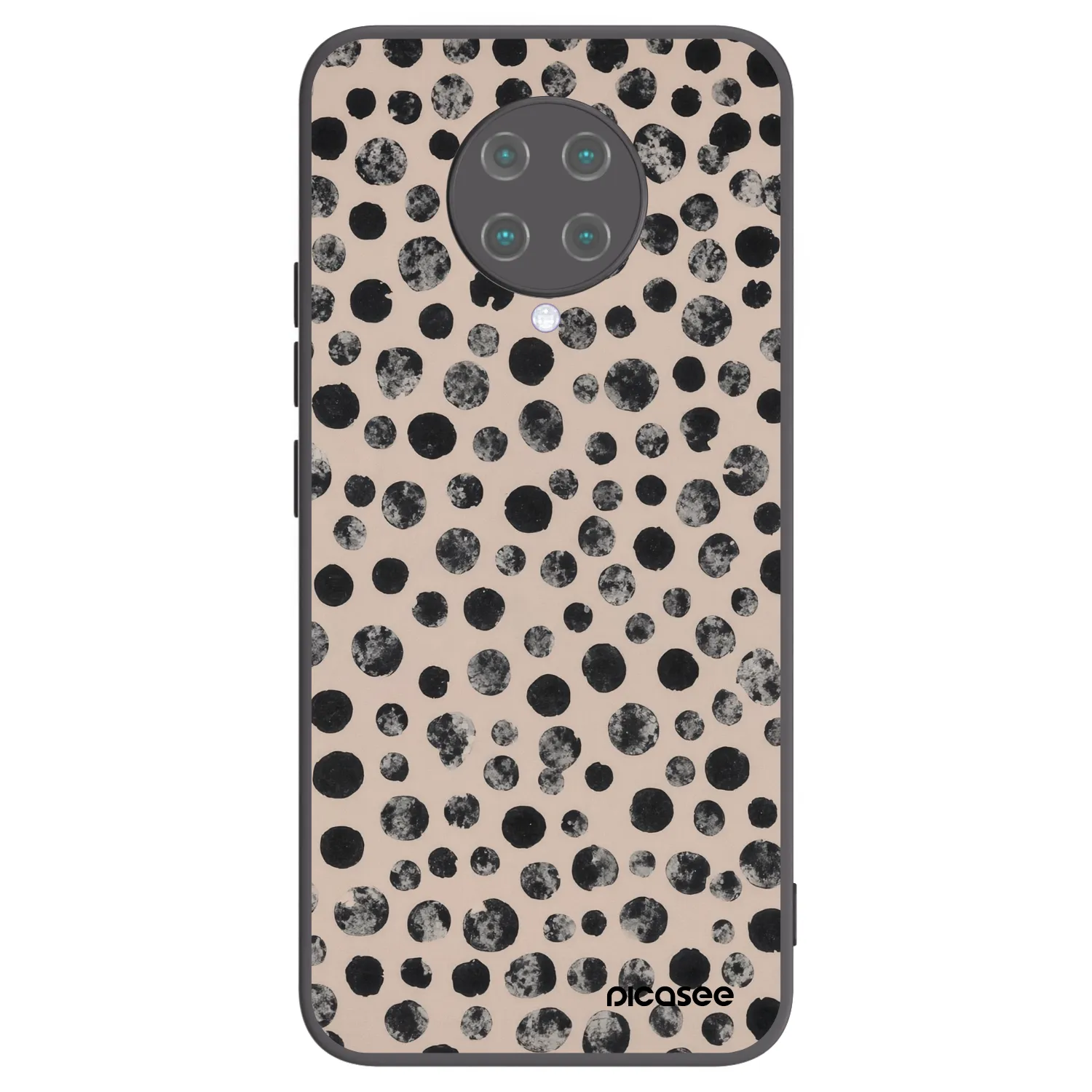Picasee Μαύρη θήκη σιλικόνης για Xiaomi Poco F2 Pro - Dots