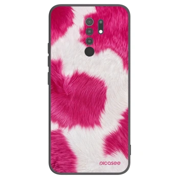 Picasee Μαύρη θήκη σιλικόνης για Xiaomi Redmi 9 - Pink Moo