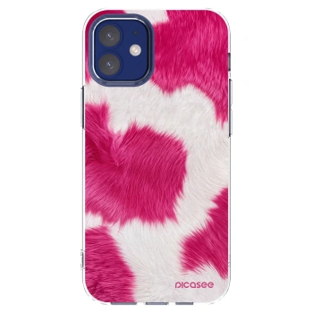 Picasee διαφανής θήκη σιλικόνης Apple iPhone 12 mini - Pink Moo