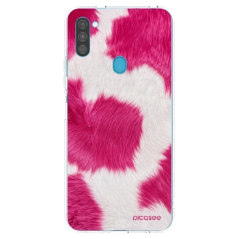 Picasee διαφανής θήκη σιλικόνης Samsung Galaxy M11 - Pink Moo