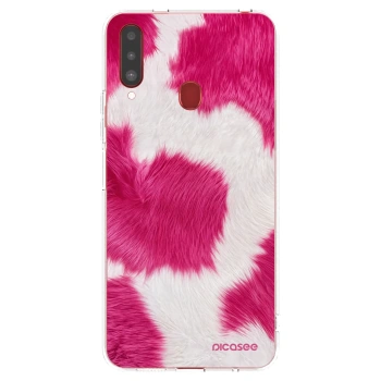 Picasee διαφανής θήκη σιλικόνης Samsung Galaxy A20s - Pink Moo