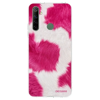 Picasee διαφανής θήκη σιλικόνης Realme 6i - Pink Moo