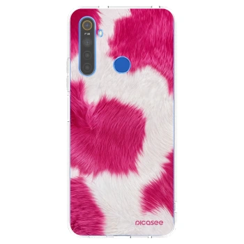 Picasee διαφανής θήκη σιλικόνης Realme 5 - Pink Moo