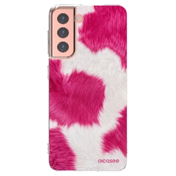 Picasee διαφανής θήκη σιλικόνης Samsung Galaxy S21 5G G991B - Pink Moo