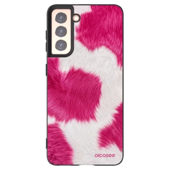 Picasee Μαύρη θήκη σιλικόνης για Samsung Galaxy S21 5G G991B - Pink Moo