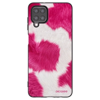 Picasee Μαύρη θήκη σιλικόνης για Samsung Galaxy A12 A125F - Pink Moo