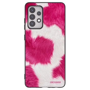 Picasee Μαύρη θήκη σιλικόνης για Samsung Galaxy A52 5G A525F - Pink Moo