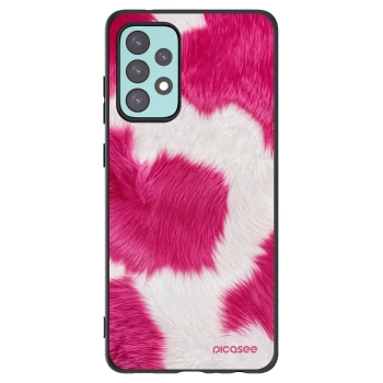 Picasee Μαύρη θήκη σιλικόνης για Samsung Galaxy A72 A725F - Pink Moo