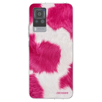 Picasee διαφανής θήκη σιλικόνης Vivo X60 Pro 5G - Pink Moo