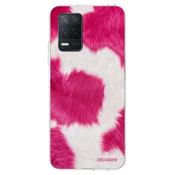 Picasee διαφανής θήκη σιλικόνης Realme 8 5G - Pink Moo