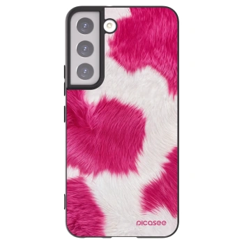 Picasee Μαύρη θήκη σιλικόνης για Samsung Galaxy S22 5G - Pink Moo