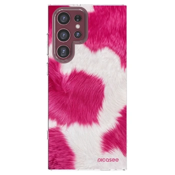 Picasee διαφανής θήκη σιλικόνης Samsung Galaxy S22 Ultra 5G - Pink Moo
