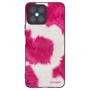 Picasee Μαύρη θήκη σιλικόνης για Honor X8 4G - Pink Moo