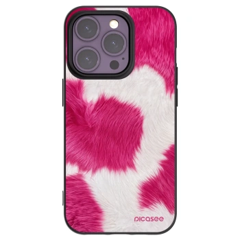 Picasee Μαύρη θήκη σιλικόνης για Apple iPhone 14 Pro - Pink Moo