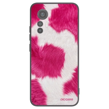 Picasee Μαύρη θήκη σιλικόνης για Xiaomi 12 Lite - Pink Moo