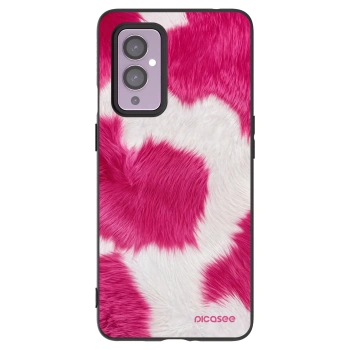 Picasee Μαύρη θήκη σιλικόνης για OnePlus 9 - Pink Moo